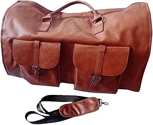 بيبيبسكي شنطة امتعة قابلة للتحويل، شنطة مقاومة للماء بسعة كبيرة للرجال والنساء، شنطة ملابس محمولة - حقيبتين بابزيم، قماش