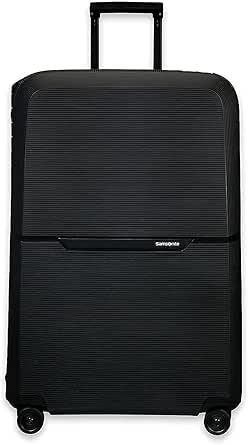 سامسونايت شنطة امتعة كبيرة بعجلات من ماجنوم ايكو سبينر مقاس 81 سم و30 انش، لون رمادي ورمادي، بفيونكات مزدوجة مصنوعة من الالومنيوم القوي وخفيف الوزن, رمادي, فيونكات مزدوجة مصنوعة من الألومنيوم القوي