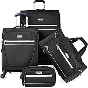 مجموعة امتعة تراك 3 قطع مقاس 28/20/20/11 انش 19N134/4P, أسود، نايلون