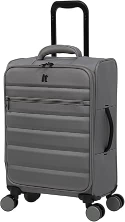 جهاز تدوير العجلة ب 8 عجلات من اي تي لاغيج بجانب ناعم ثنائي اللون مقاس 56 سم ايت للأمتعة