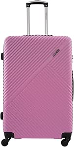 حقيبة سفر كبيرة بعجلات دوارة وجوانب صلبة مصنوعة من مادة ايه بي اس مقاس 71.12 سم لون بينك باراجون زهري