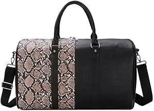 حقيبة الرجل الشيف من Lazat للرجال، حقيبة سفر سعة كبيرة للنساء والرجال أزياء جلدية مضادة للماء حقيبة يد رياضية كتف حقيبة يد للأمتعة واليوغا (اللون: بني)، من لازات شيف