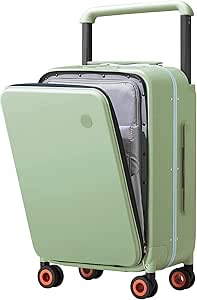 او 9 او ناين شنطة سفر محمولة مقاس 20 انش مع جيب امامي للابتوب ومقبض عريض واطار من الالومنيوم وجوانب صلبة من البولي كربونات مع عجلات دوارة وقفل تي اس ايه وغطاء - اخضر افوكادو