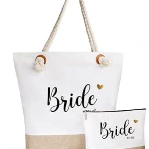 شنطة كبيرة توت للشاطئ مع شنطة مكياج من تي سي جي اي يو، 2