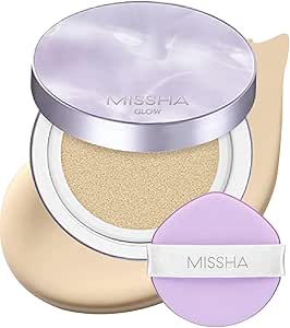 ميشا وسادة جلو لايرينج فيت رقم 23 ساند - تركيبة ترطيب تدوم 24 ساعة، خالية من المواد الكيميائية 10، طبيعي، لنوع البشرة كل الأنواعة، كريم