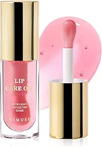 زيت شفاه ملون نباتي مرطب لتغذية وإصلاح الشفاه الجافة باللون الوردي الشفاف، من كاستويف