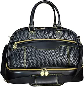 حقيبة ملابس متعددة الاغراض من الجلد خفيفة الوزن بسعة كبيرة لصالة الالعاب الرياضية والسفر والرياضة من كوكسي للنساء والرجال (اللون: اسود، المقاس: 46 × 21 × 29 سم)