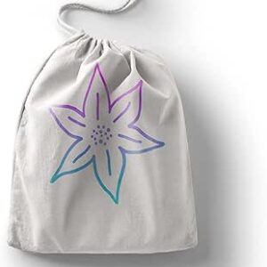 بوناميزون شنطة منتجات قطنية مطبوعة مع رباط، شنطة بقالة قابلة لاعادة الاستخدام، اكياس صديقة للبيئة وقابلة للتحلل البيولوجي، شنطة سفر، شنط تسوق، صديقة للبيئة، قابلة للطي، المقاس: 20×30 سم