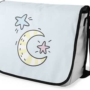 بوناميزون شنطة ماسنجر مدرسية مطبوعة رقميا للطلاب، شنطة كروس بودي وشنطة ساعي، شنطة كتف للمدرسة، العودة الى المدرسة، المقاس: 29 × 36 سم، ألوان متعددة