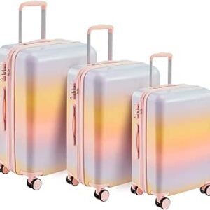 مجموعة شنط سفر من 3 قطع، مجموعة امتعة بهيكل صلب قابل للتوسيع مع عجلات دوارة وقفل تي اس ايه، مجموعة شنط سفر خفيفة الوزن لحمل الامتعة لرحلات العمل