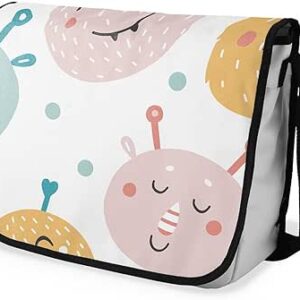 بوناميزون شنطة ماسنجر مدرسية مطبوعة رقميا للطلاب، شنطة كروس بودي وشنطة ساعي، شنطة كتف للمدرسة، العودة الى المدرسة، المقاس: 29 × 36 سم، ألوان متعددة