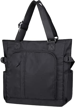 تايني تشو شنطة يد كبيرة توت من النايلون المقاوم للماء متعددة الجيوب كتف للابتوب والعمل والمعلمين شنط للنساء والرجال