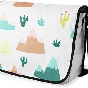 بوناميزون شنطة ماسنجر مدرسية مطبوعة رقميا للطلاب، شنطة كروس بودي وشنطة ساعي، شنطة كتف للمدرسة، العودة الى المدرسة، المقاس: 29 × 36 سم