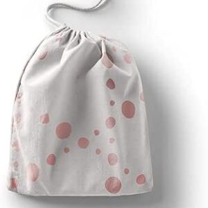 بوناميزون شنطة منتجات قطنية مطبوعة مع رباط، شنطة بقالة قابلة لاعادة الاستخدام، اكياس صديقة للبيئة وقابلة للتحلل البيولوجي، شنطة سفر، شنط تسوق، صديقة للبيئة، قابلة للطي، المقاس: 20×30 سم، لوحة قماشية