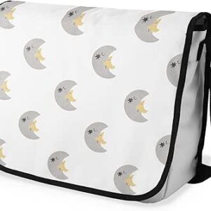 شنطة ماسنجر مدرسية مطبوعة رقمية بحزام اسود للبنات والاولاد من لو جاردين دو لين، شنطة ماسنجر للطلاب، شنط كتف مقاس 29 × 36 سم