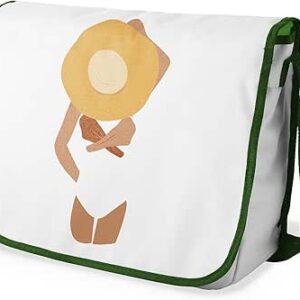 بونامايسون حقيبة مدرسية رسول مطبوعة رقميًا مع حزام كاكي للطلاب ، حقيبة كروس بودي ، حقيبة ساعي ، حقيبة كتف للمدرسة، العودة إلى المدرسة، الحجم: 29 × 36 سم، ألوان متعددة