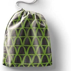 بوناميزون شنطة منتجات قطنية مطبوعة مع رباط، شنطة بقالة قابلة لاعادة الاستخدام، اكياس صديقة للبيئة وقابلة للتحلل البيولوجي، شنطة سفر، شنط تسوق، صديقة للبيئة، قابلة للطي، المقاس: 12×15 سم، قماش