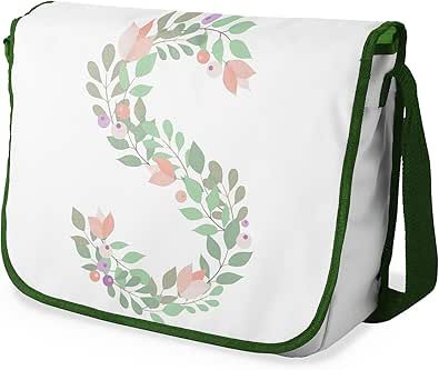 شنطة ماسنجر مدرسية مطبوعة رقميا مع احزمة كاكي للبنات والاولاد من لو جاردين دو لين، شنطة ماسنجر للطلاب، شنط كتف مقاس 29 × 36 سم