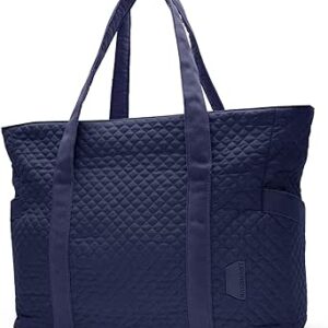 باج سمارت شنطة يد كبيرة توت للنساء، شنطة كتف للسفر بمقبض علوي مع ابزيم لبساط اليوغا لصالة الالعاب الرياضية والعمل والسفر (كحلي، L)