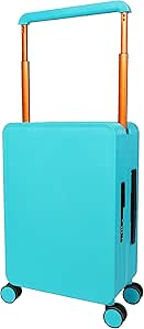 مورانو شنطة سفر صلبة للجنسين من مادة ABS خفيفة الوزن بـ 4 عجلات مزدوجة مع قفل مدمج نوع تي اس ايه محمولة 20 انش ضوء أزرق حقيبة بوليستر