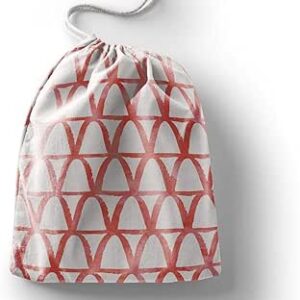 بوناميزون شنطة منتجات قطنية مطبوعة مع رباط، شنطة بقالة قابلة لاعادة الاستخدام، اكياس صديقة للبيئة وقابلة للتحلل البيولوجي، شنطة سفر، شنط تسوق، صديقة للبيئة، قابلة للطي، المقاس: 20×30 سم