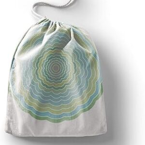 بوناميزون شنطة منتجات قطنية مطبوعة مع رباط، شنطة بقالة قابلة لاعادة الاستخدام، اكياس صديقة للبيئة وقابلة للتحلل البيولوجي، شنطة سفر، شنط تسوق، صديقة للبيئة، قابلة للطي، المقاس: 12×15 سم