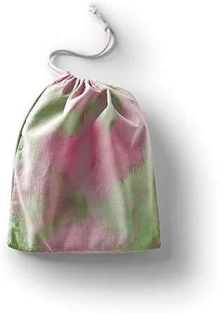 بوناميزون شنطة منتجات قطنية مطبوعة مع رباط، شنطة بقالة قابلة لاعادة الاستخدام، اكياس صديقة للبيئة وقابلة للتحلل البيولوجي، شنطة سفر، شنط تسوق، صديقة للبيئة، قابلة للطي، المقاس: 20×30 سم