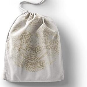 بوناميزون شنطة منتجات قطنية مطبوعة مع رباط، شنطة بقالة قابلة لاعادة الاستخدام، اكياس صديقة للبيئة وقابلة للتحلل البيولوجي، شنطة سفر، شنط تسوق، صديقة للبيئة، قابلة للطي، المقاس: 12×15 سم