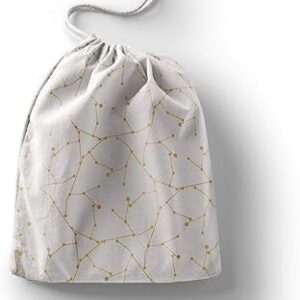 بوناميزون شنطة منتجات قطنية مطبوعة مع رباط، شنطة بقالة قابلة لاعادة الاستخدام، اكياس صديقة للبيئة وقابلة للتحلل البيولوجي، شنطة سفر، شنط تسوق، صديقة للبيئة، قابلة للطي، المقاس: 12×15 سم