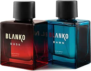 عطر داسك اند داون للرجال من بلانكو | عطر سبايسي اند اكوا | يدوم طويلا - 100 مل لكل عبوة (كومبو)، أزرق