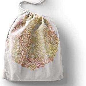 بوناميزون شنطة منتجات قطنية مطبوعة مع رباط، شنطة بقالة قابلة لاعادة الاستخدام، اكياس صديقة للبيئة وقابلة للتحلل البيولوجي، شنطة سفر، شنط تسوق، صديقة للبيئة، قابلة للطي، المقاس: 12×15 سم، قماش