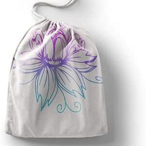 بوناميزون شنطة منتجات قطنية مطبوعة مع رباط، شنطة بقالة قابلة لاعادة الاستخدام، اكياس صديقة للبيئة وقابلة للتحلل البيولوجي، شنطة سفر، شنط تسوق، صديقة للبيئة، قابلة للطي، المقاس: 12×15 سم، قماش