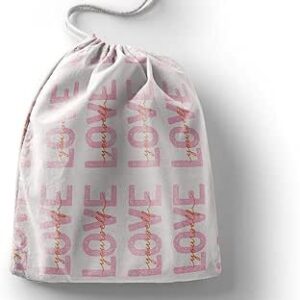 بوناميزون شنطة منتجات قطنية مطبوعة مع رباط، شنطة بقالة قابلة لاعادة الاستخدام، اكياس صديقة للبيئة وقابلة للتحلل البيولوجي، شنطة سفر، شنط تسوق، صديقة للبيئة، قابلة للطي، المقاس: 12×15 سم