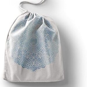 بوناميزون شنطة منتجات قطنية مطبوعة مع رباط، شنطة بقالة قابلة لاعادة الاستخدام، اكياس صديقة للبيئة وقابلة للتحلل البيولوجي، شنطة سفر، شنط تسوق، صديقة للبيئة، قابلة للطي، المقاس: 12×15 سم، قماش