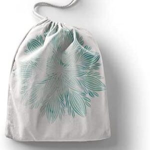 بوناميزون شنطة منتجات قطنية مطبوعة مع رباط، شنطة بقالة قابلة لاعادة الاستخدام، اكياس صديقة للبيئة وقابلة للتحلل البيولوجي، شنطة سفر، شنط تسوق، صديقة للبيئة، قابلة للطي، المقاس: 12×15 سم