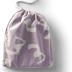 بوناميزون شنطة منتجات قطنية مطبوعة مع رباط، شنطة بقالة قابلة لاعادة الاستخدام، اكياس صديقة للبيئة وقابلة للتحلل البيولوجي، شنطة سفر، شنط تسوق، صديقة للبيئة، قابلة للطي، المقاس: 12×15 سم، قماش