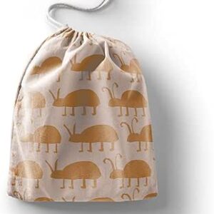 بوناميزون شنطة منتجات قطنية مطبوعة مع رباط، شنطة بقالة قابلة لاعادة الاستخدام، اكياس صديقة للبيئة وقابلة للتحلل البيولوجي، شنطة سفر، شنط تسوق، صديقة للبيئة، قابلة للطي، المقاس: 12×15 سم