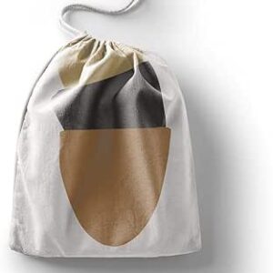 بوناميزون شنطة منتجات قطنية مطبوعة مع رباط، شنطة بقالة قابلة لاعادة الاستخدام، اكياس صديقة للبيئة وقابلة للتحلل البيولوجي، شنطة سفر، شنط تسوق، صديقة للبيئة، قابلة للطي، المقاس: 20×30 سم، قماش