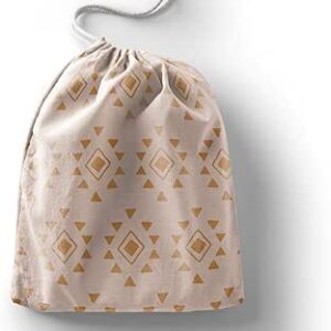 بوناميزون شنطة منتجات قطنية مطبوعة مع رباط، شنطة بقالة قابلة لاعادة الاستخدام، اكياس صديقة للبيئة وقابلة للتحلل البيولوجي، شنطة سفر، شنط تسوق، صديقة للبيئة، قابلة للطي، المقاس: 12×15 سم، قماش