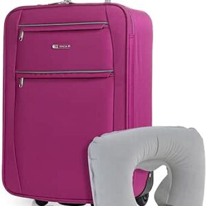 شنطة سفر بعجلات من ايتاكا، 50 × 40 × 20 بوليستر ايفا. مع وسادة عنق الرحم، شنطة يد بعجلتين. نصف صلبة، مقاومة وخفيفة. T71950B، اللون