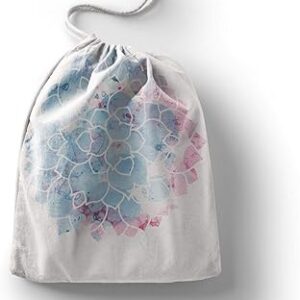 بوناميزون شنطة منتجات قطنية مطبوعة مع رباط، شنطة بقالة قابلة لاعادة الاستخدام، اكياس صديقة للبيئة وقابلة للتحلل البيولوجي، شنطة سفر، شنط تسوق، صديقة للبيئة، قابلة للطي، المقاس: 20×30 سم