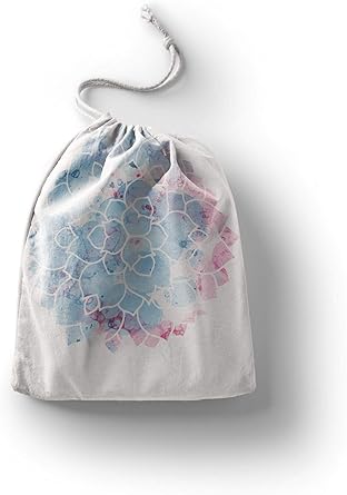 بوناميزون شنطة منتجات قطنية مطبوعة مع رباط، شنطة بقالة قابلة لاعادة الاستخدام، اكياس صديقة للبيئة وقابلة للتحلل البيولوجي، شنطة سفر، شنط تسوق، صديقة للبيئة، قابلة للطي، المقاس: 20×30 سم