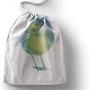 بوناميزون شنطة منتجات قطنية مطبوعة مع رباط، شنطة بقالة قابلة لاعادة الاستخدام، اكياس صديقة للبيئة وقابلة للتحلل البيولوجي، شنطة سفر، شنط تسوق، صديقة للبيئة، قابلة للطي، المقاس: 20×30 سم