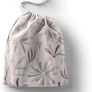 بوناميزون شنطة منتجات قطنية مطبوعة مع رباط، شنطة بقالة قابلة لاعادة الاستخدام، اكياس صديقة للبيئة وقابلة للتحلل البيولوجي، شنطة سفر، شنط تسوق، صديقة للبيئة، قابلة للطي، المقاس: 12×15 سم