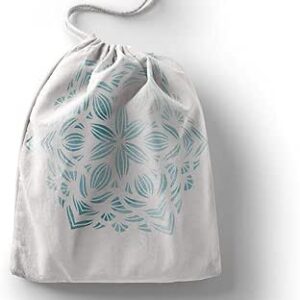 بوناميزون شنطة منتجات قطنية مطبوعة مع رباط، شنطة بقالة قابلة لاعادة الاستخدام، اكياس صديقة للبيئة وقابلة للتحلل البيولوجي، شنطة سفر، شنط تسوق، صديقة للبيئة، قابلة للطي، المقاس: 12×15 سم، قماش