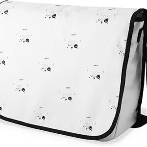 شنطة ماسنجر مدرسية مطبوعة رقمية بحزام اسود للبنات والاولاد من لو جاردين دو لين، شنطة ماسنجر للطلاب، شنط كتف مقاس 29 × 36 سم