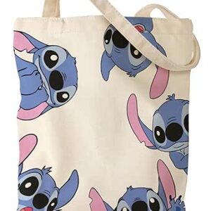 اس تي اس نانو شنطة توت قماشية للبنات والنساء بتصميم جمالي لطيف مستوحى من الرسوم المتحركة، شنط هدايا كاجوال قابلة لاعادة الاستخدام، شنطة كتب تسوق كاجوال
