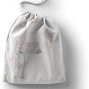 بوناميزون شنطة منتجات قطنية مطبوعة مع رباط، شنطة بقالة قابلة لاعادة الاستخدام، اكياس صديقة للبيئة وقابلة للتحلل البيولوجي، شنطة سفر، شنط تسوق، صديقة للبيئة، قابلة للطي، المقاس: 12×15 سم، لوحة قماشية