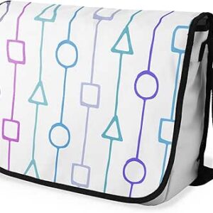 شنطة ماسنجر مدرسية مطبوعة رقمية بحزام اسود للبنات والاولاد من لو جاردين دو لين، شنطة ماسنجر للطلاب، شنط كتف مقاس 29 × 36 سم