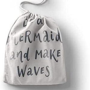 بوناميزون شنطة منتجات قطنية مطبوعة مع رباط، شنطة بقالة قابلة لاعادة الاستخدام، اكياس صديقة للبيئة وقابلة للتحلل البيولوجي، شنطة سفر، شنط تسوق، صديقة للبيئة، قابلة للطي، المقاس: 20×30 سم